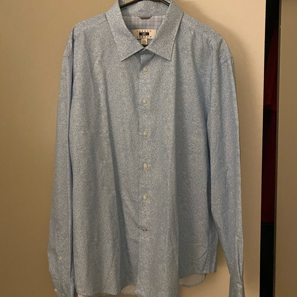 Joseph abboud button down dress shirt XXL blue